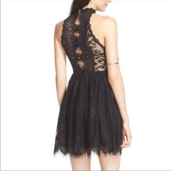 FREE PEOPLE | Verushka Lace Button Back Dress Sz 2 - Picture 1 of 14
